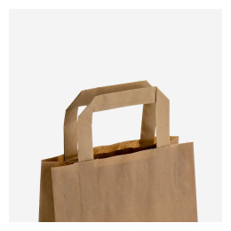 Popieriniai maišeliai plokščiomis rankenėlėmis maistui, prekėms, dovanoms